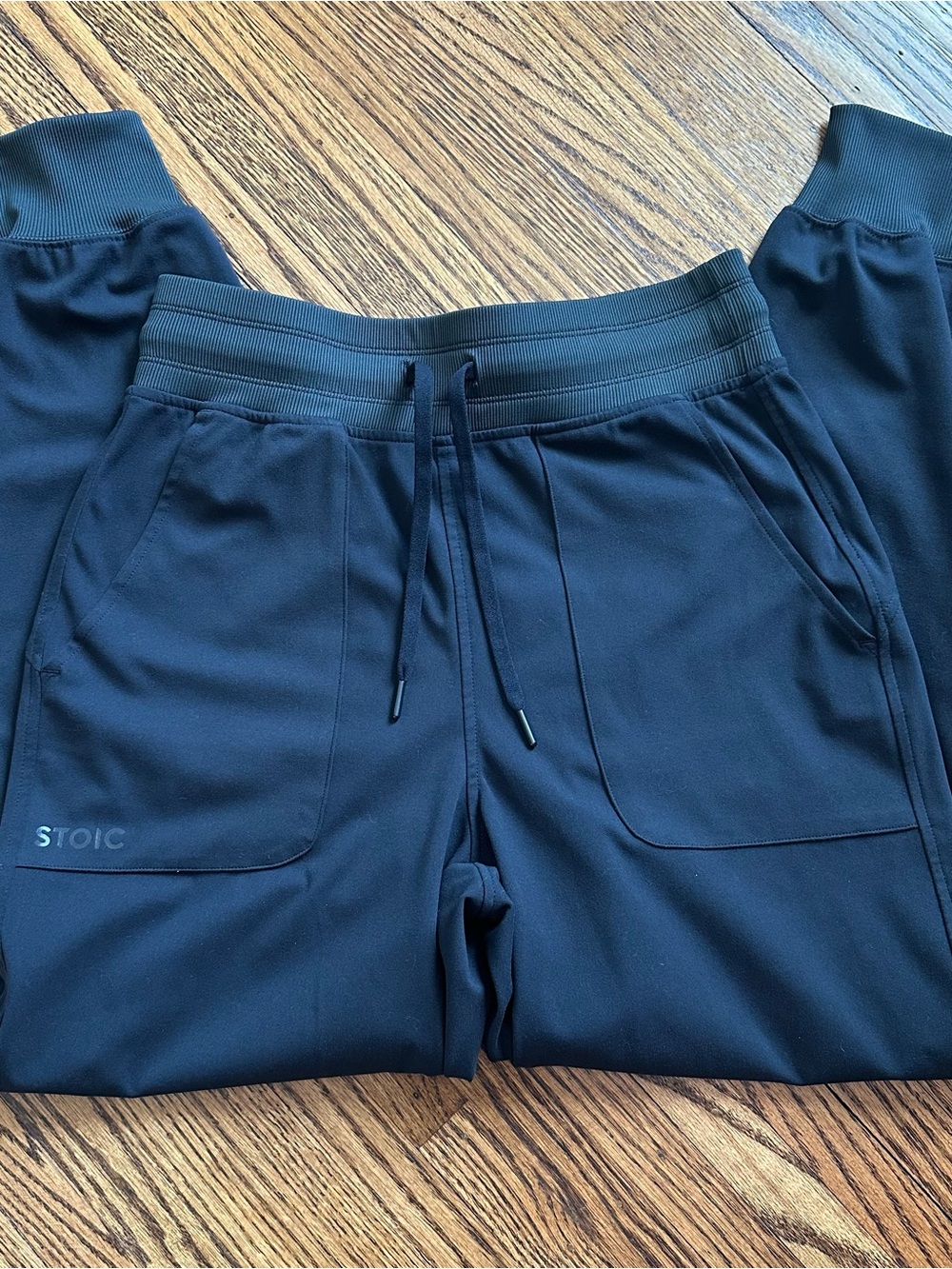 Stoic Women's Black Track Jogger Pants - Drawstring Waist TWO pairs.